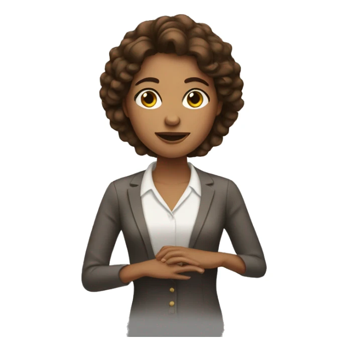 woman with piano and brown hair sticker