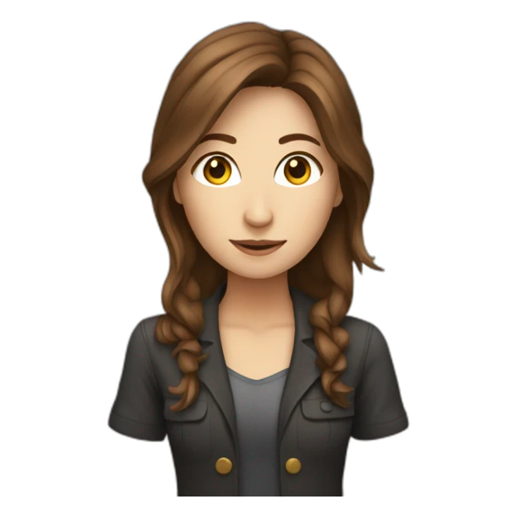 female concert photographer with brown hair at work sticker