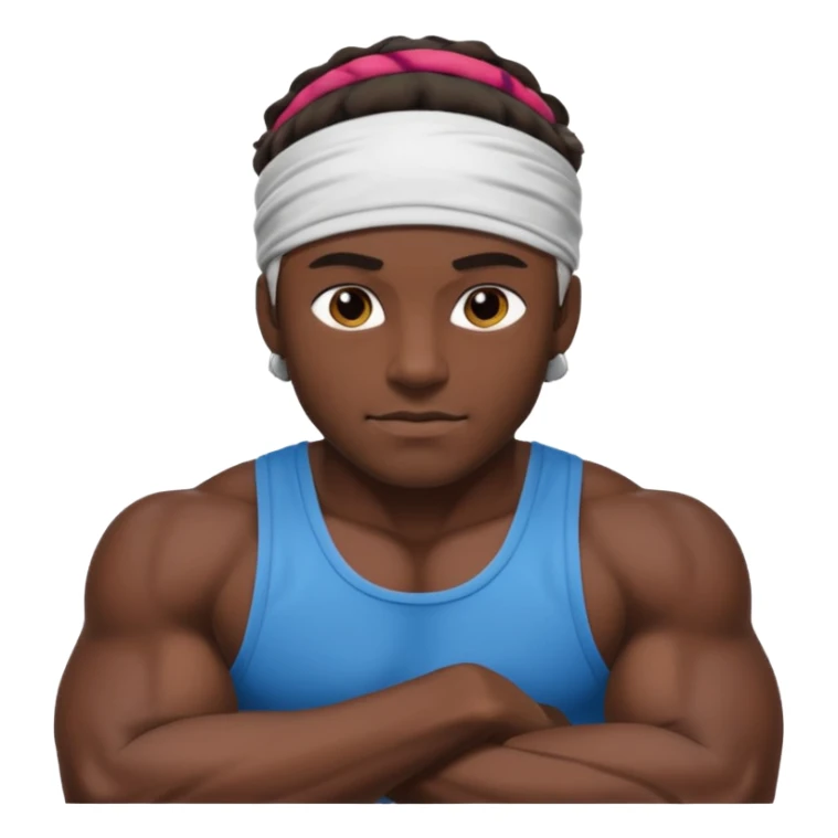 Male Athlete wear headband sticker