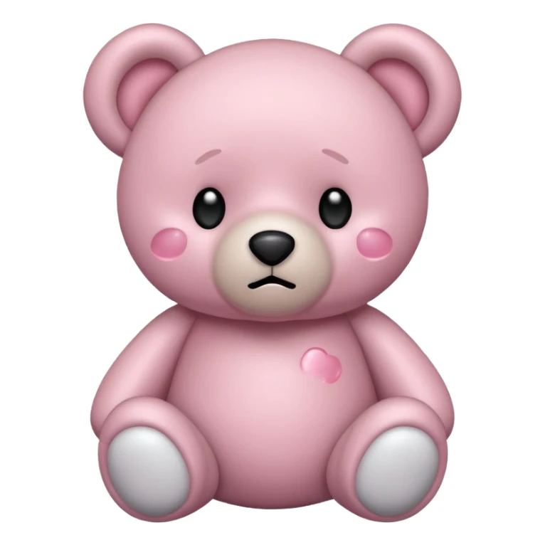 Hurt sad light pink teddy bear saying goodnight sticker