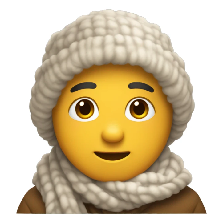  – A cozy, open-armed character with a fluffy scarf, conveying a hug that feels like being wrapped in a blanket. sticker