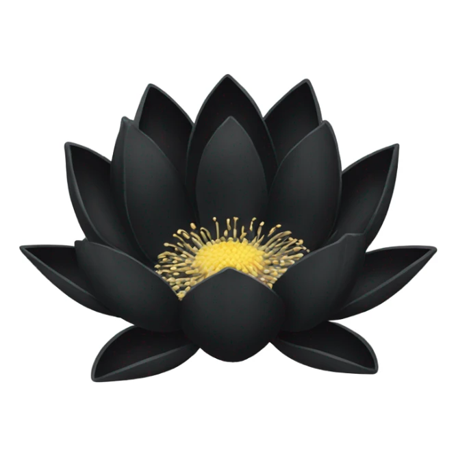 black lotus flower emoji sticker