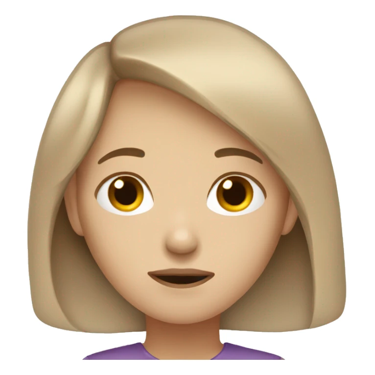 Pale brown hair girl tired sticker