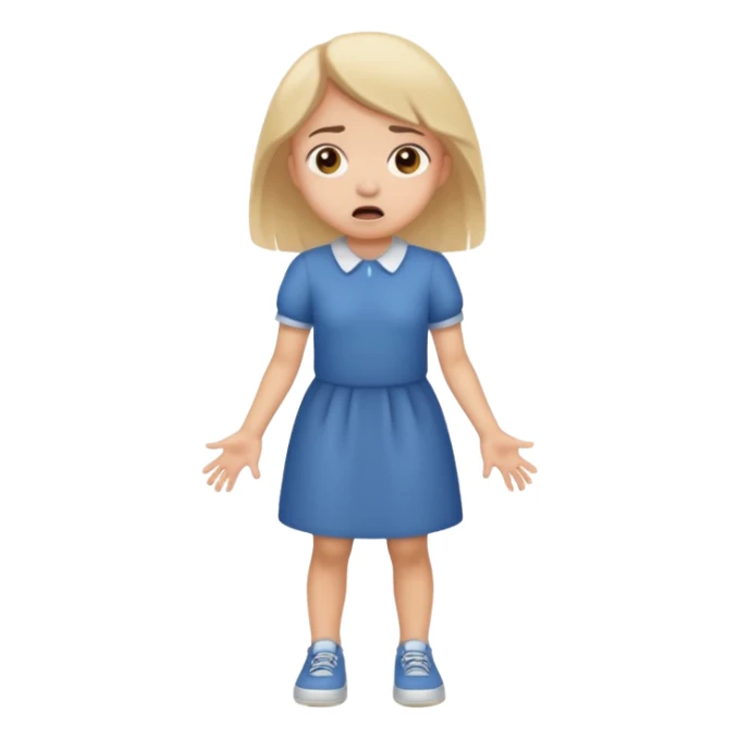 Chica asustada de cuerpo completo  sticker