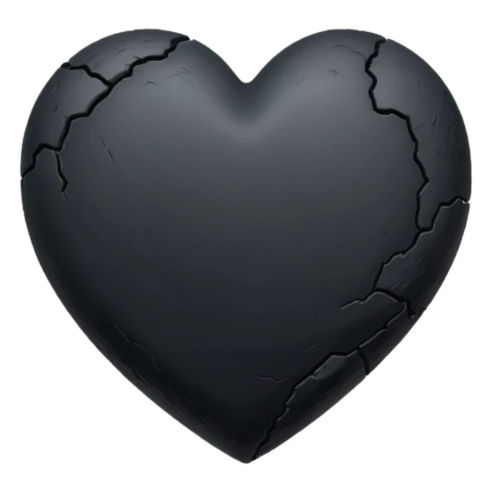 A dusty black heart sticker
