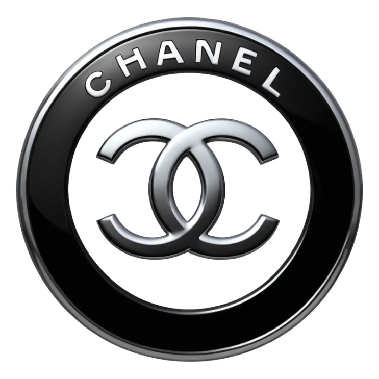 Chanel sport logo chrome glossy sticker