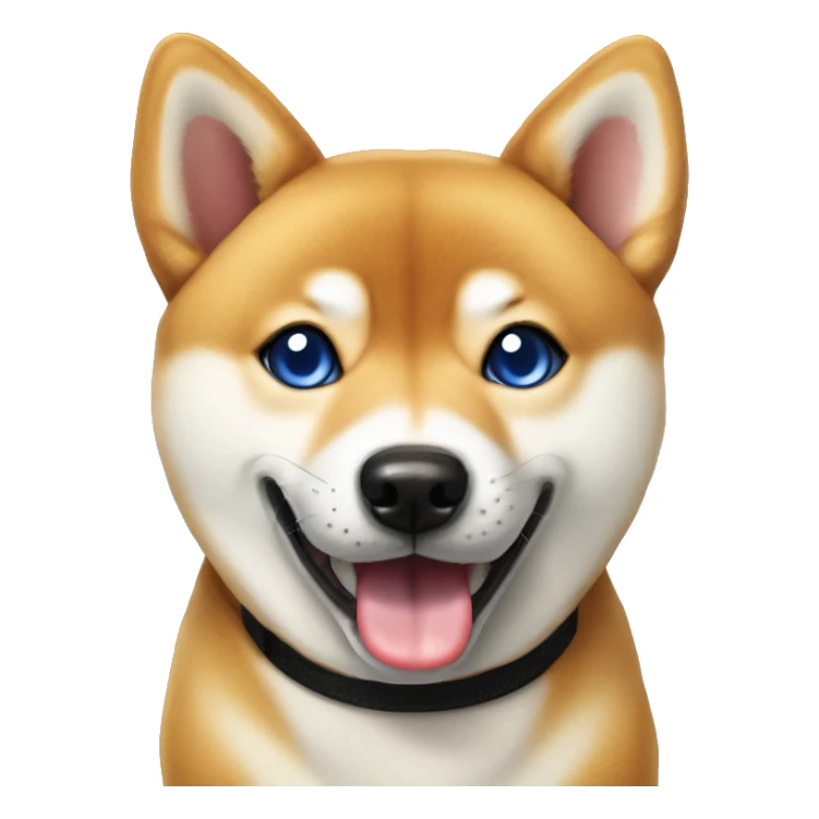 shiba inu blue eyes with tongue out sticker