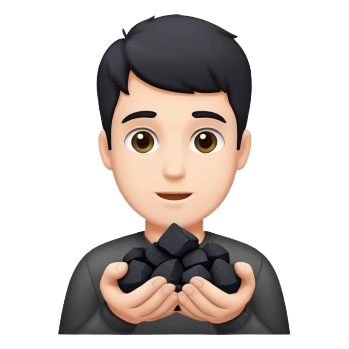 Trump holds coal in his hands sticker