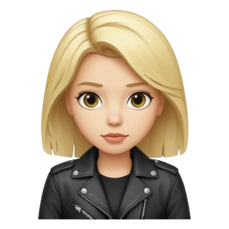 dinah blonde hair jane wear leather jacket sticker