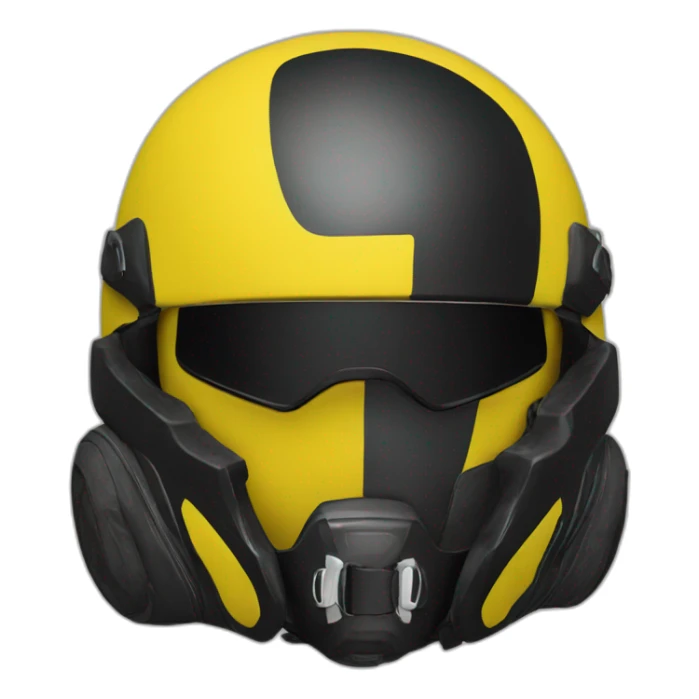 biker helmet black and yellow sticker