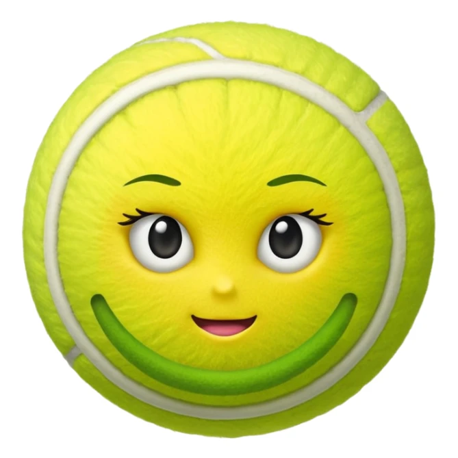 tennis ball with female gender sign sticker
