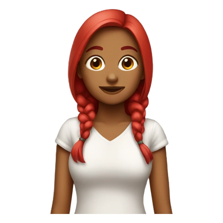 girl with smooth red tail sticker