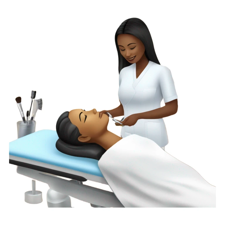 spa treatment at a cosmetologist sticker