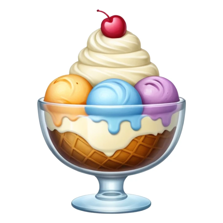 ice cream glass bowl sticker