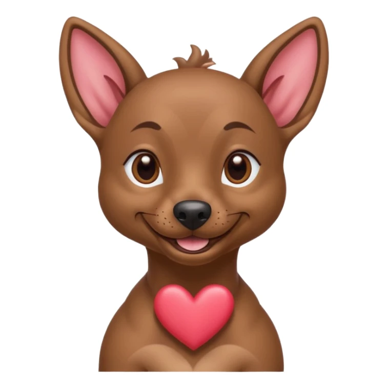 Muscular Xoloitzcuintle Dog smiling with hearts coming from eyes sticker