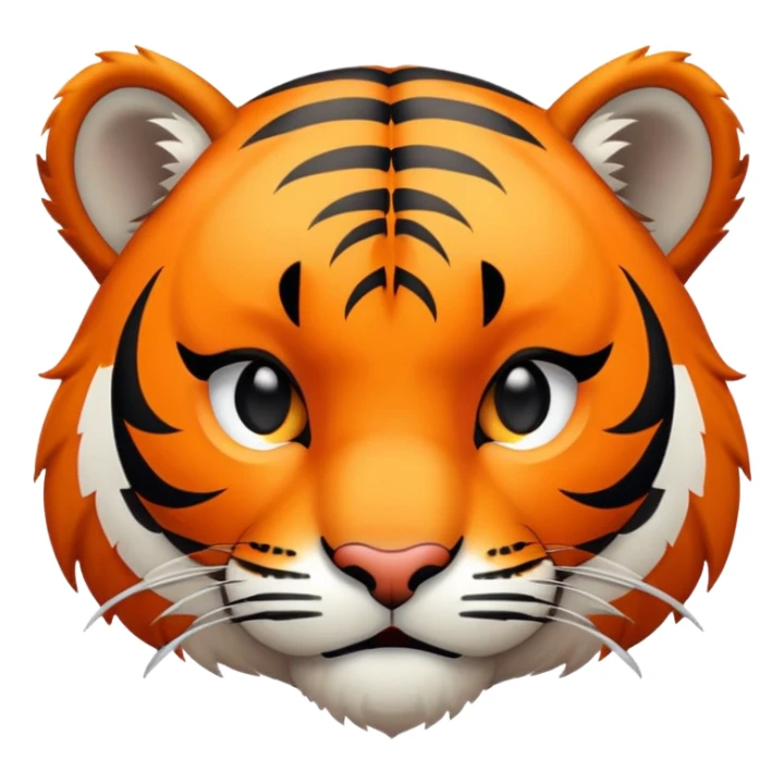 winking tiger face with one eye closed for Twitch emote sticker