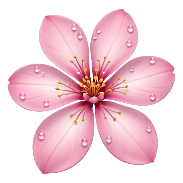 sakura flower with a soft glow and sparkles sticker