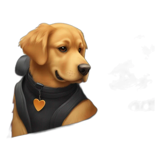 Golden retriever and rottweiller in black cabriolet sticker