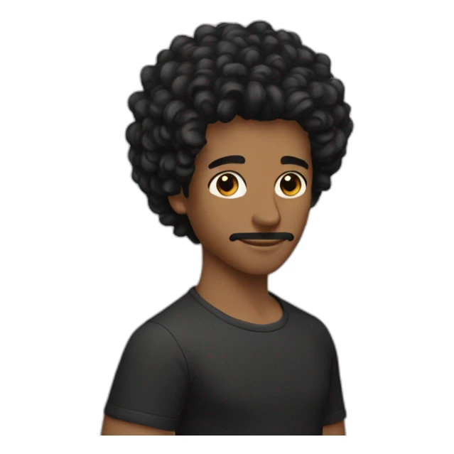 kinglsey ben-adir handsome short hair black sticker