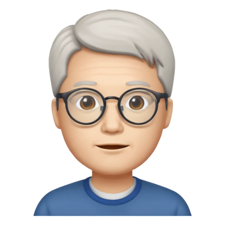 chinese white man wearing glasses with small mouth sticker