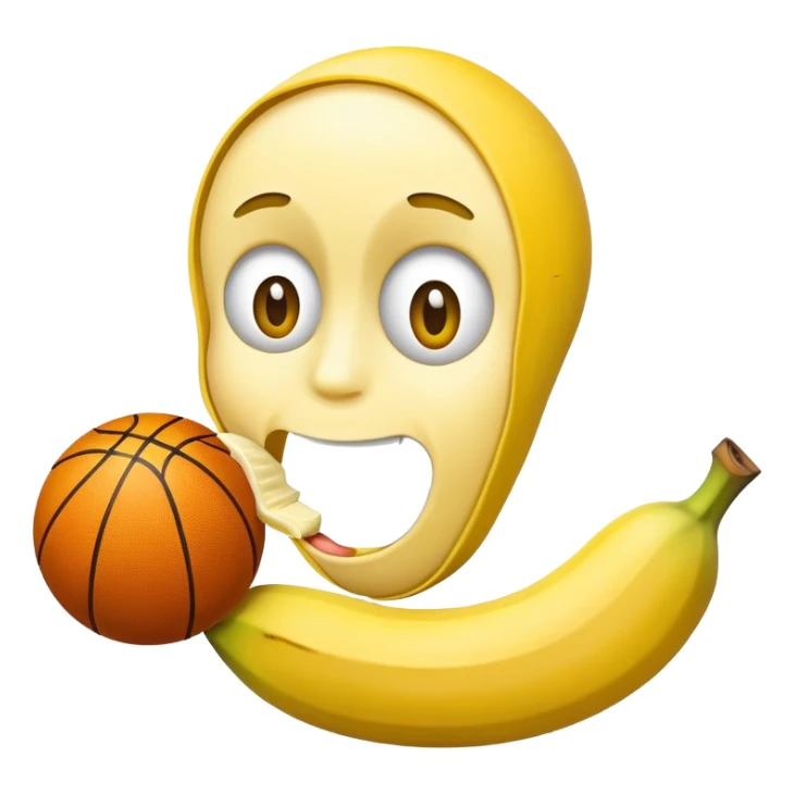 basketball eating a banana  sticker