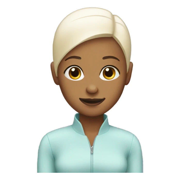 Girl bald with beard sticker