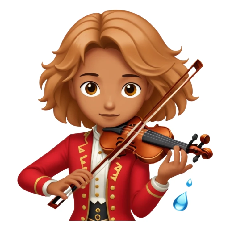 Epic war character from the future, water powers, loves violin, favourite color is red sticker