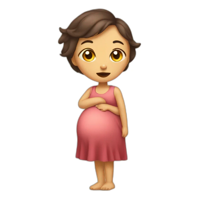 sick pregnant sticker