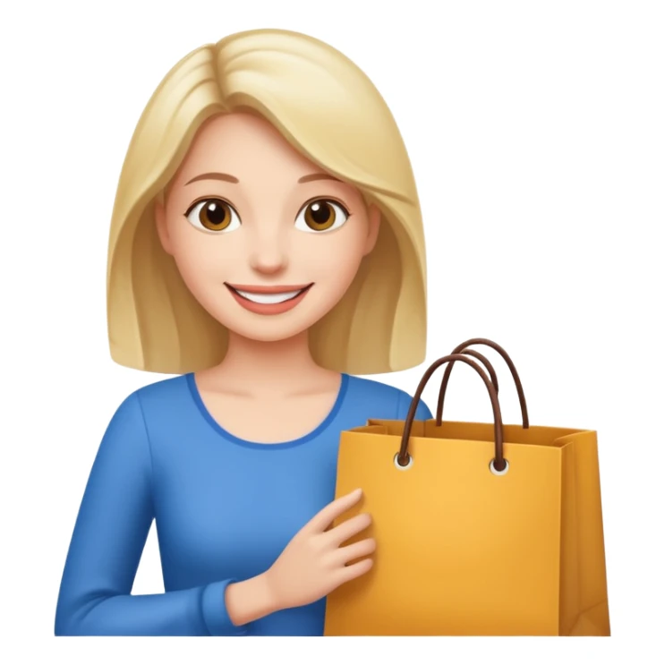 A beautiful woman holding a shopping bag. sticker