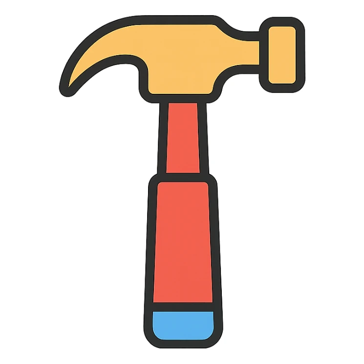a detailed illustration of a construction tool sticker