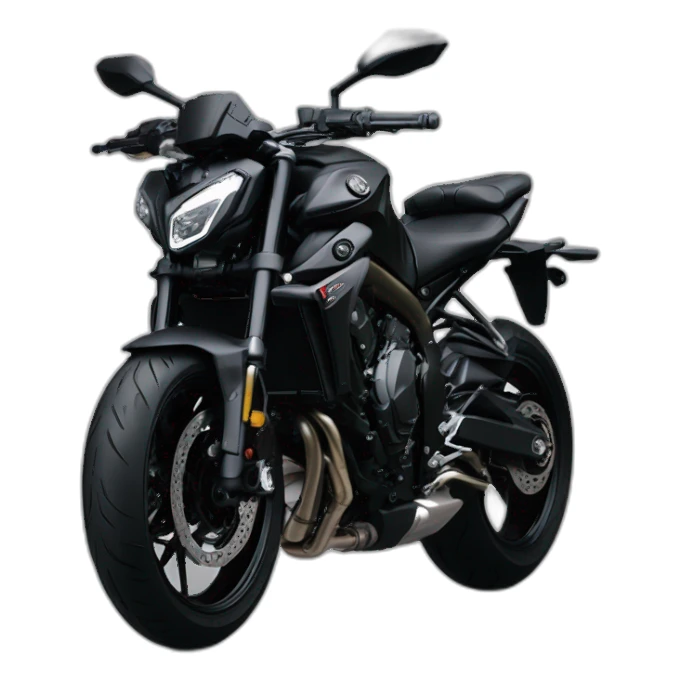 Yamaha MT-07 2019 black with akrapovic exhaust sticker