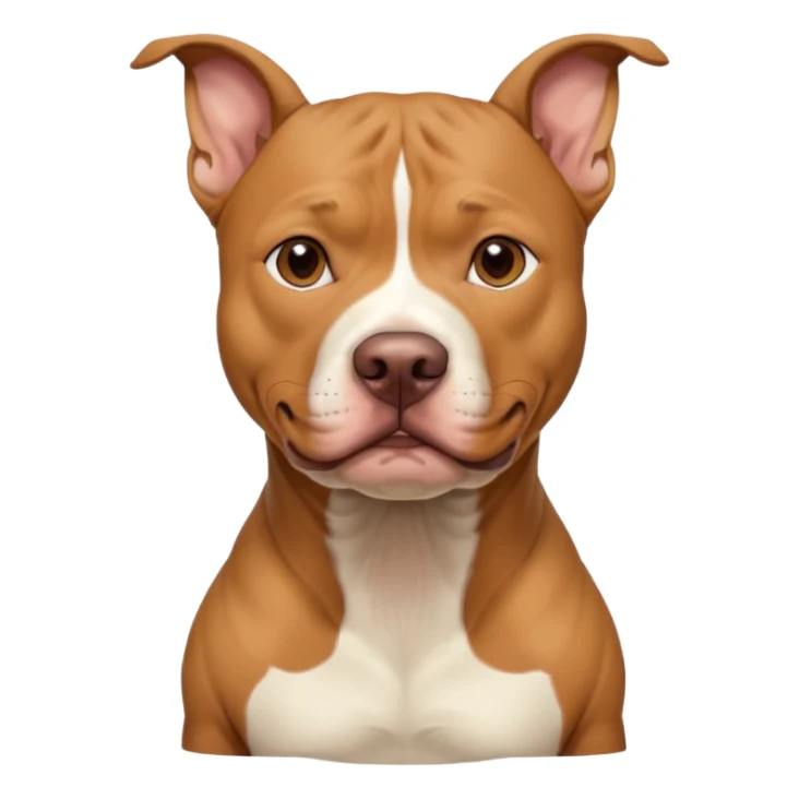 Tan Pit bull with natural ears male  sticker
