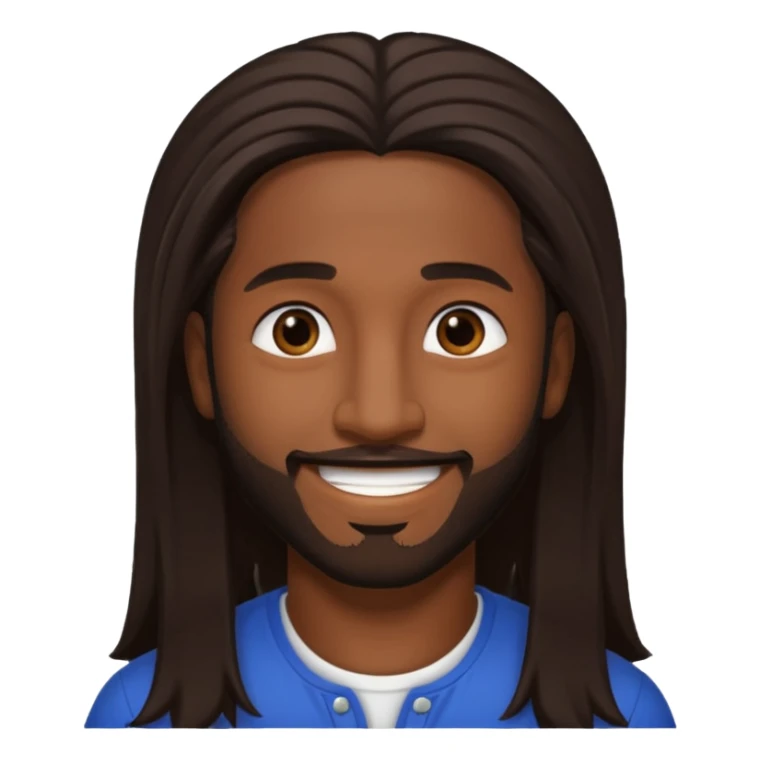 Omarion with dark brown long hair  sticker