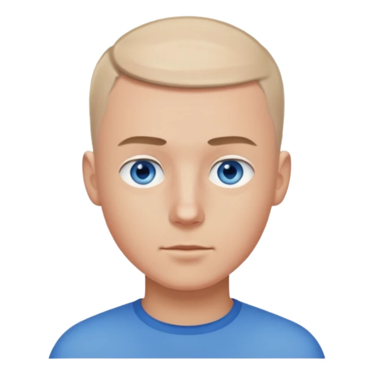 White guy with short buzzcut sticker