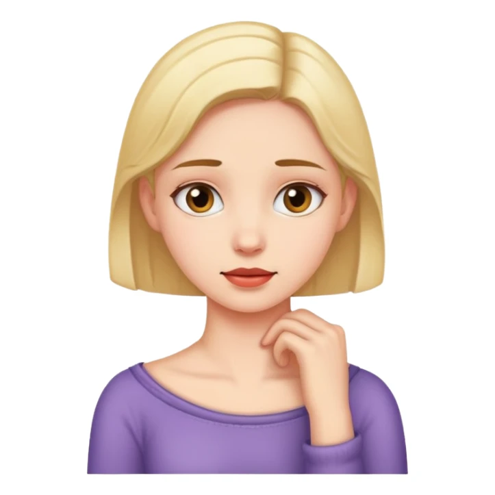 Girl holding her neck  sticker