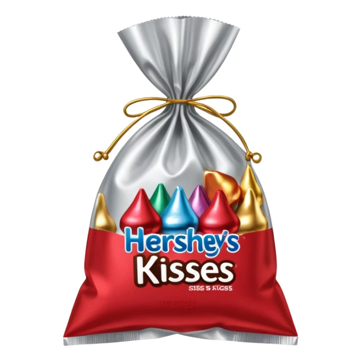 Bag of Hershey’s kisses in Hershey’s packaging  sticker