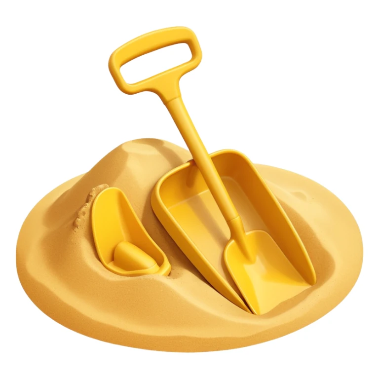 toy shavel on the sand sticker