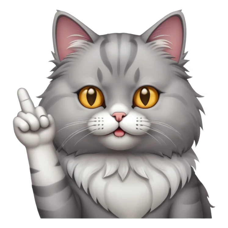 Cat middle finger sticker