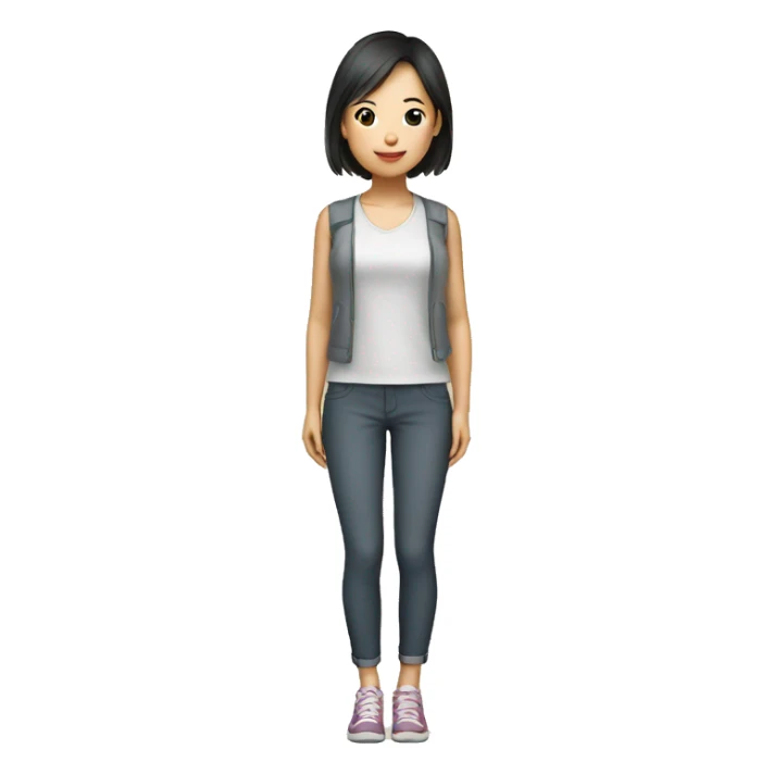 asian girl in hong kong  sticker