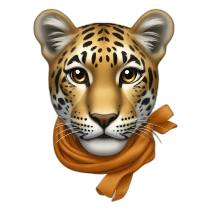 Panthère avec un foulard hermès autour du cou sticker