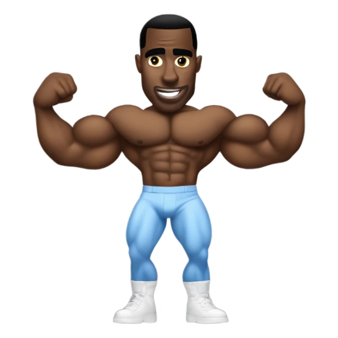 Body builder p diddy showing his muscles sticker