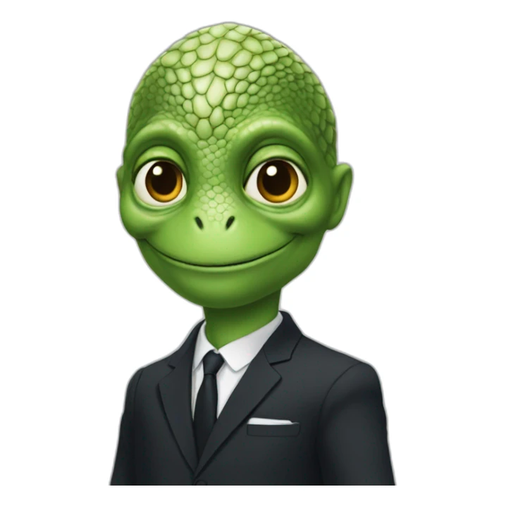 macron reptilian sticker