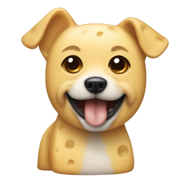 small dog made out of cheese sticker