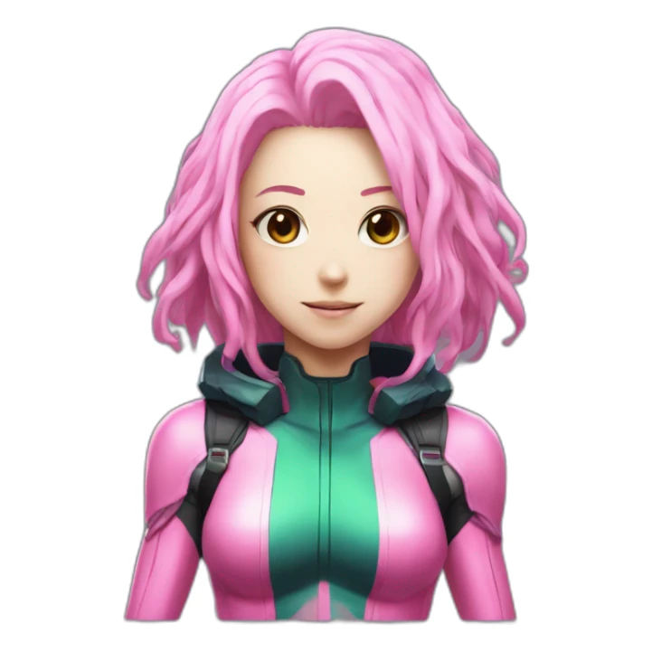 my hero academia pink alien girl sticker