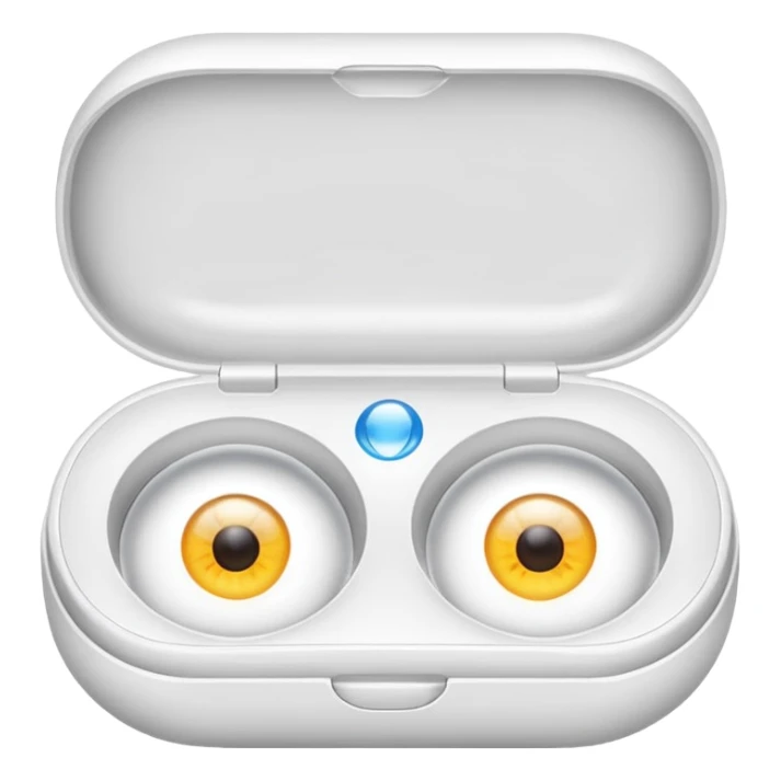 2 contact lenses white travel mini case sticker