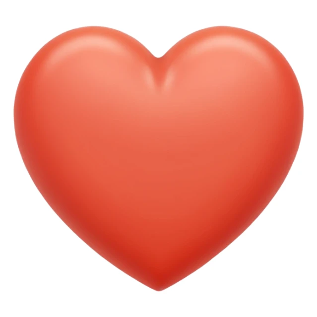 simple clean coral color heart sticker