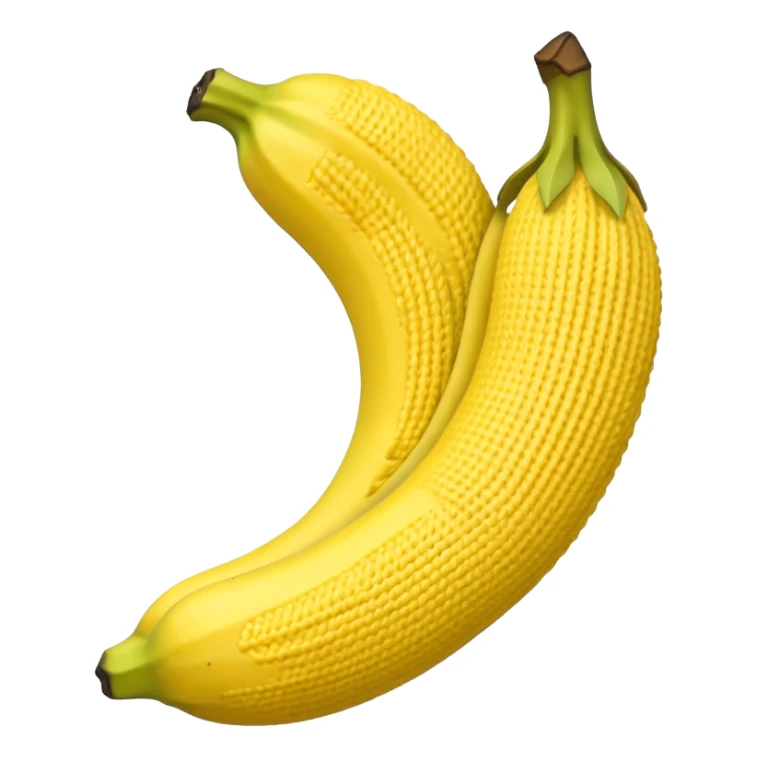knitted fruit banana sticker