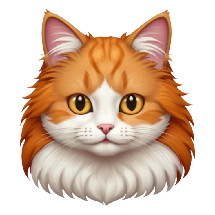 A cat with hair and nails sticker
