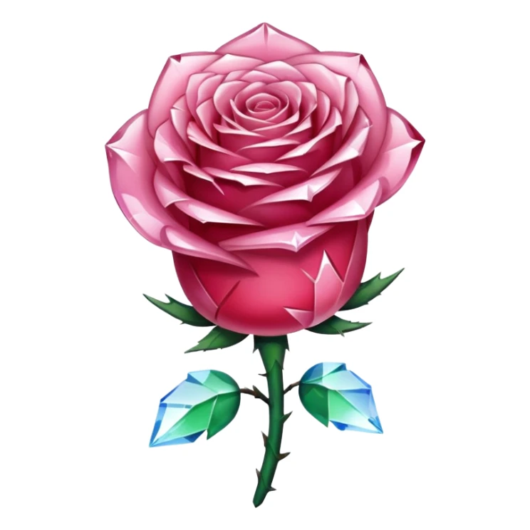 Rose made out of broken crystal  sticker