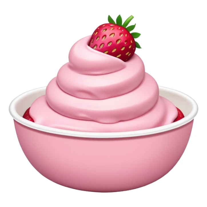strawberry icecream in bowl sticker